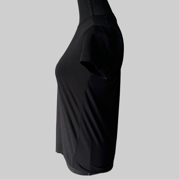 BCBGmaxazria  Black Asymmetrical Sleeve "Laguna" top - Picture 2 of 14